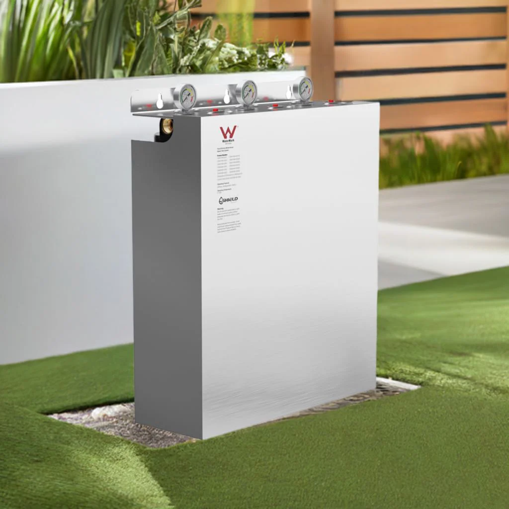 20” x 4.5” Whole House Triple Water Filter System | Free-Standing | Stainless Steel Cover | WaterMark Certified | Heavy Sediment Hard Water - Image 5